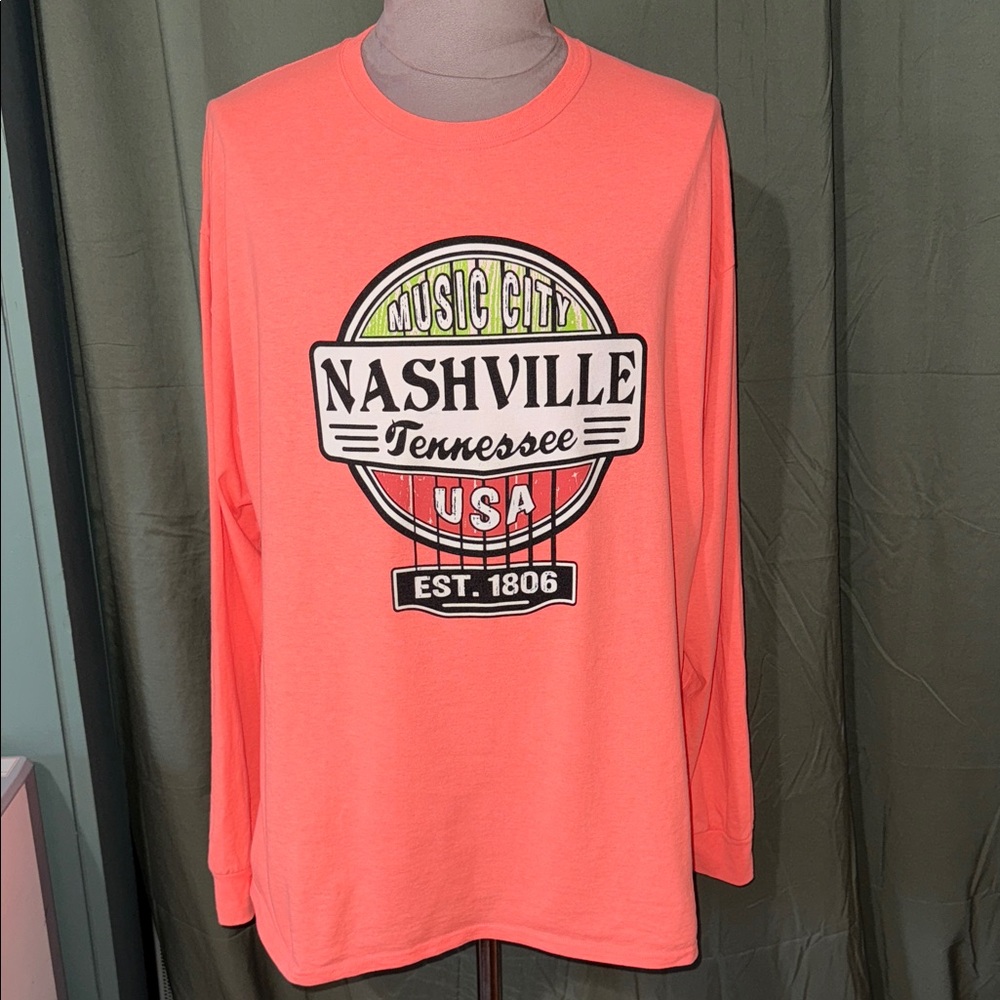 Fruit of the Loom Coral Long Sleeve Tee - Picture 1 of 2